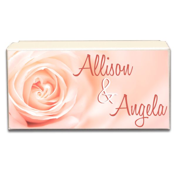 Peach Colored Rose Wedding Gift Box