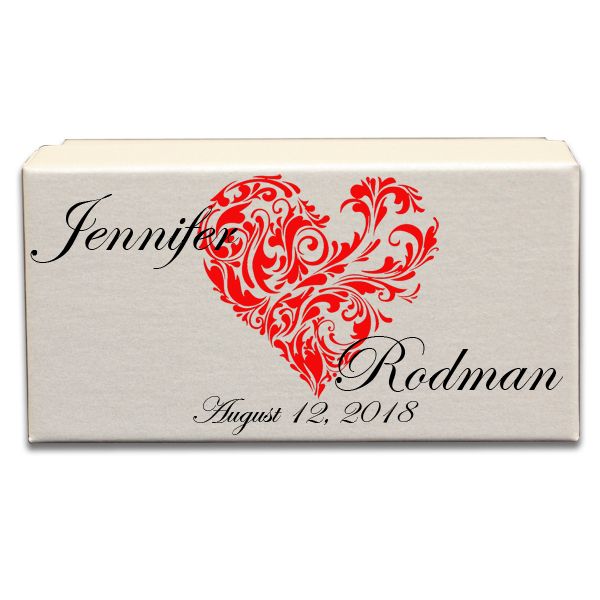Red Heart Artistic Design Wedding Gift Box