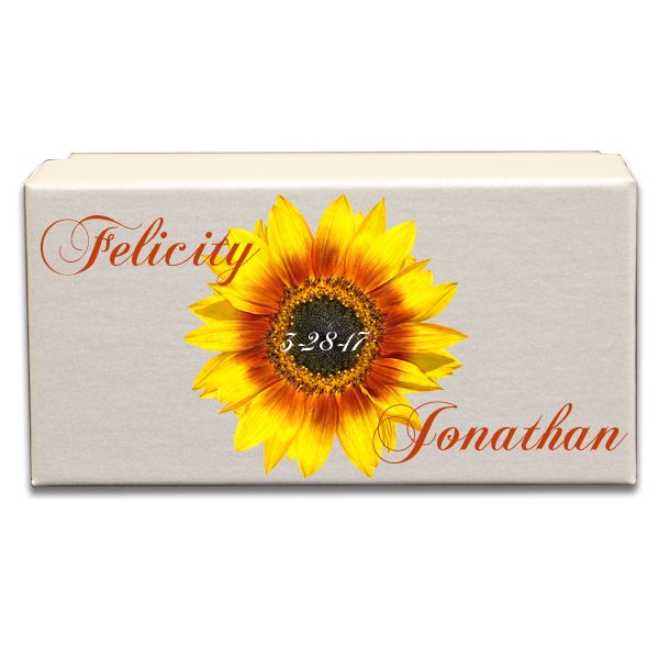 Lovely Sunflower With Plan Background Gift Box